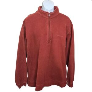Columbia Mens Outdoor Half Zip Fleece Pullover Size XL Hart Mountain Winter Rust